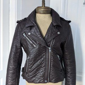 COPY - Bagatelle Pebbled Faux Leather Biker Moto Jacket sz L